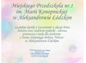 Podziękowania od Seniorów