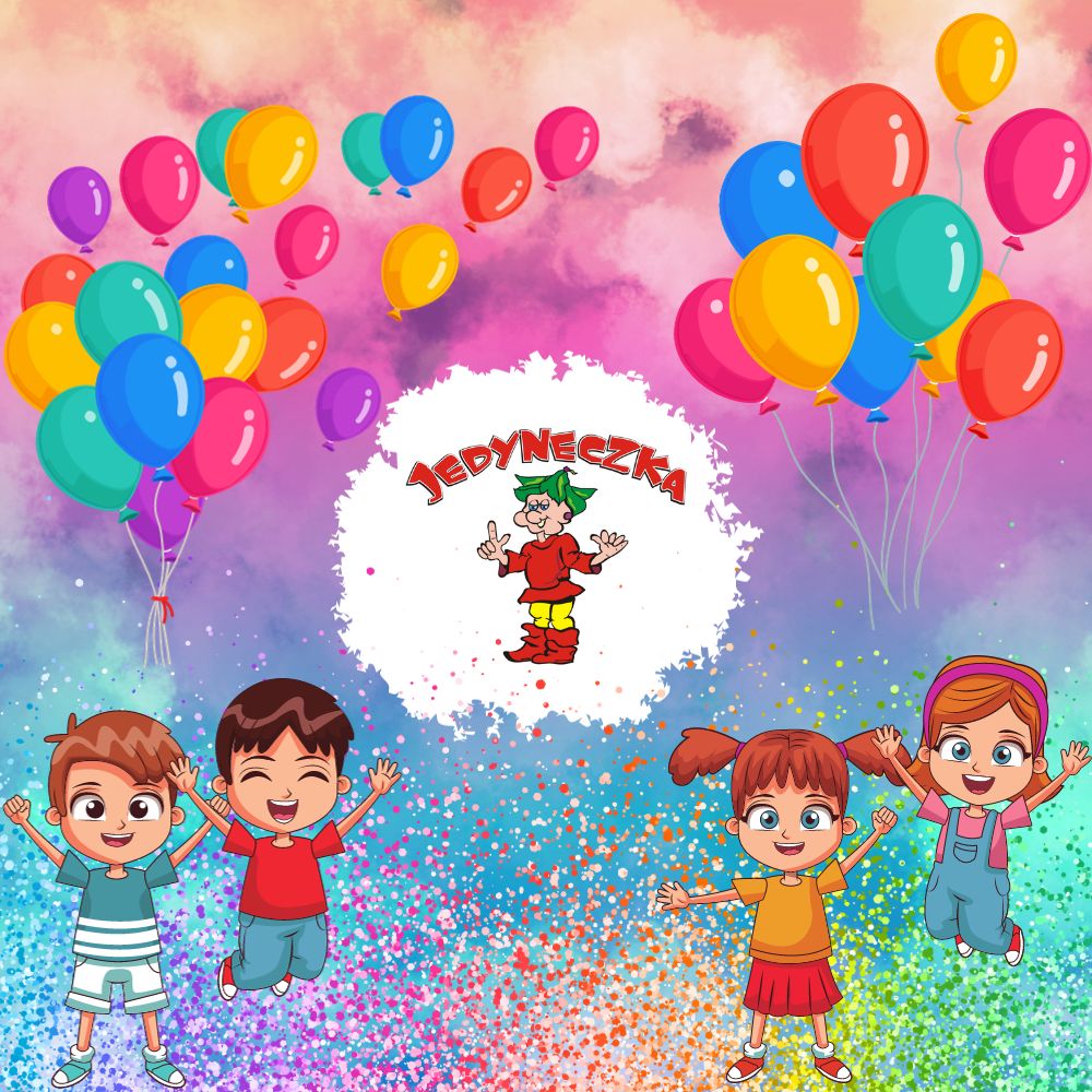 Kolorowy obrazek - dzieci i balony
