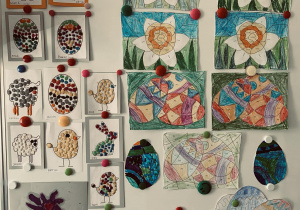 Wielkanocne prace plastyczne.